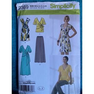 Simplicity sewing pattern  2369 surplice dress tunic pants